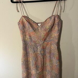 Multicolor Spaghetti Strap Dress